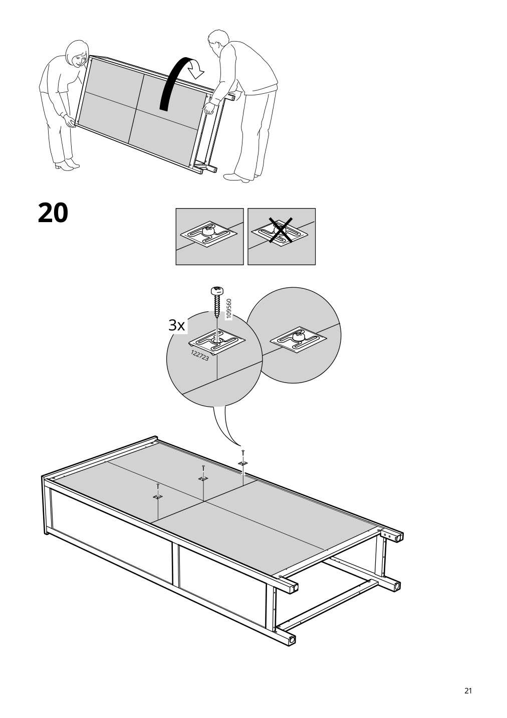 Assembly instructions for IKEA Hemnes bookcase red stained light brown stained | Page 21 - IKEA HEMNES storage combination w doors/drawers 894.947.29