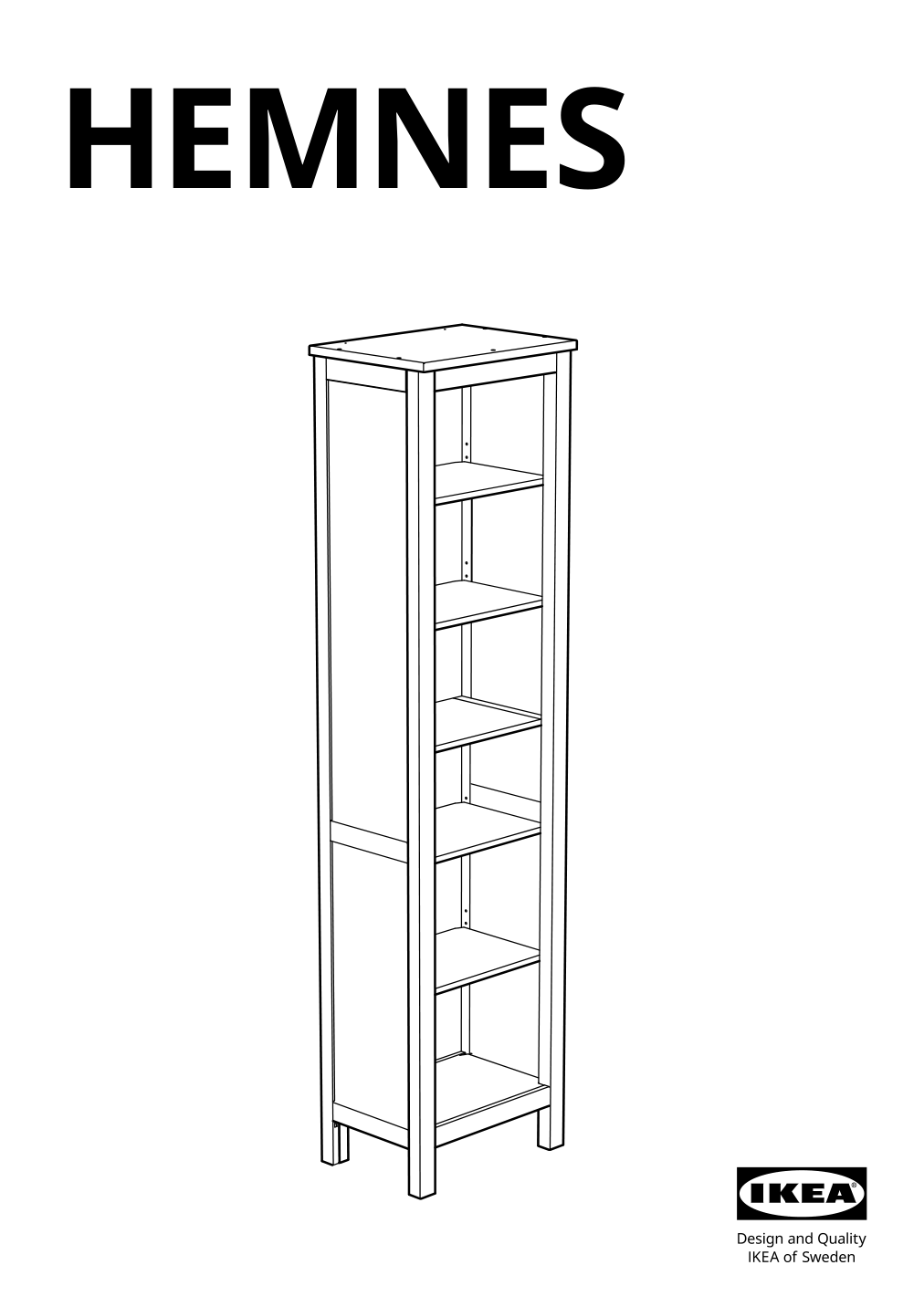 Assembly instructions for IKEA Hemnes bookcase dark gray stained | Page 1 - IKEA HEMNES bookcase 603.817.42