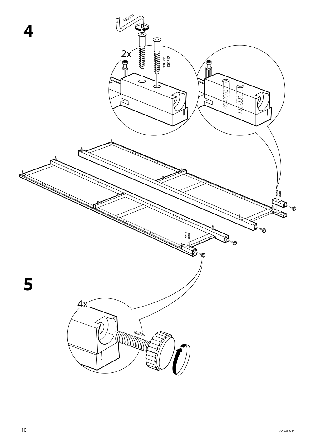 Assembly instructions for IKEA Hemnes bookcase dark gray stained | Page 10 - IKEA HEMNES bookcase 603.817.42