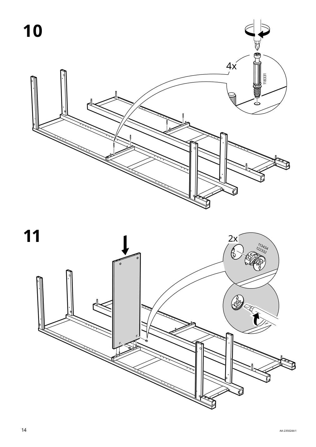 Assembly instructions for IKEA Hemnes bookcase dark gray stained | Page 14 - IKEA HEMNES bookcase 603.817.42