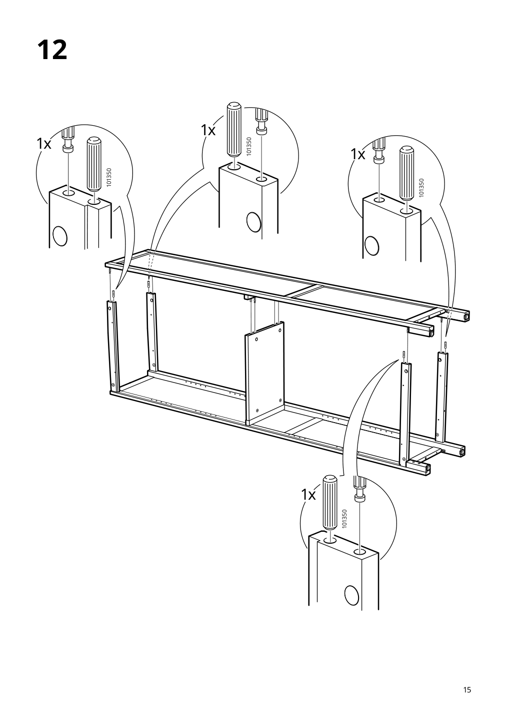 Assembly instructions for IKEA Hemnes bookcase dark gray stained | Page 15 - IKEA HEMNES bookcase 603.817.42