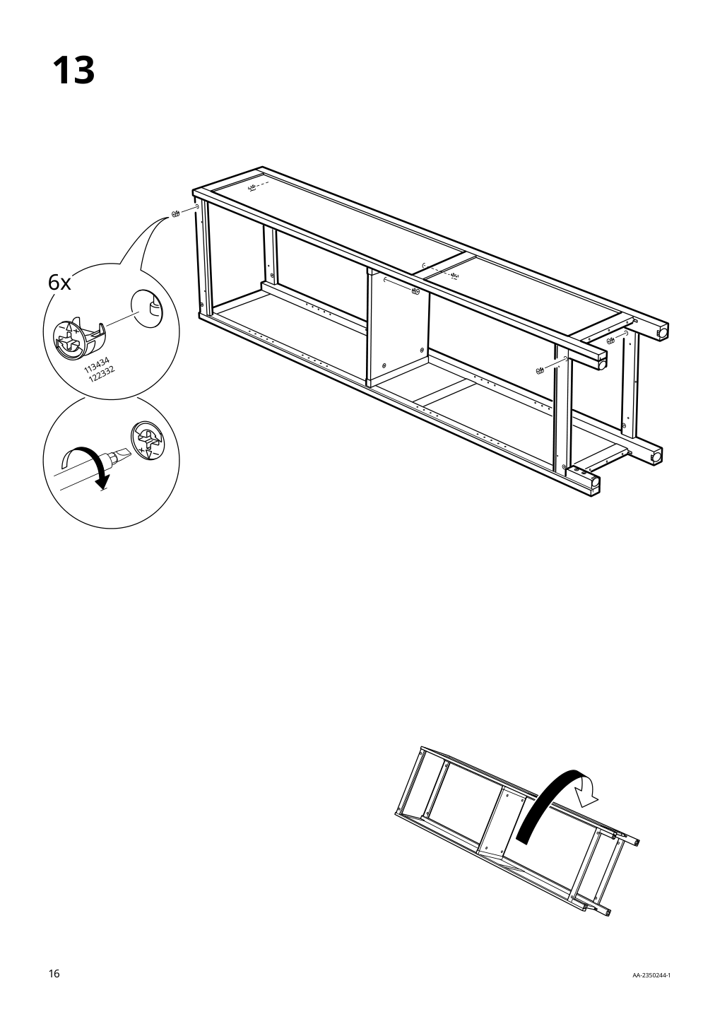 Assembly instructions for IKEA Hemnes bookcase dark gray stained | Page 16 - IKEA HEMNES bookcase 603.817.42