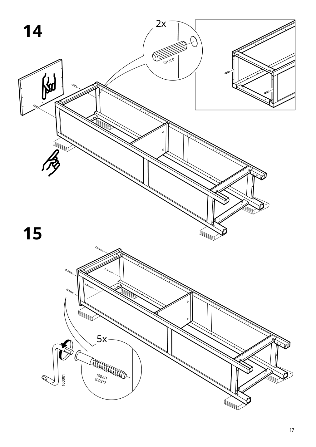 Assembly instructions for IKEA Hemnes bookcase dark gray stained | Page 17 - IKEA HEMNES bookcase 603.817.42