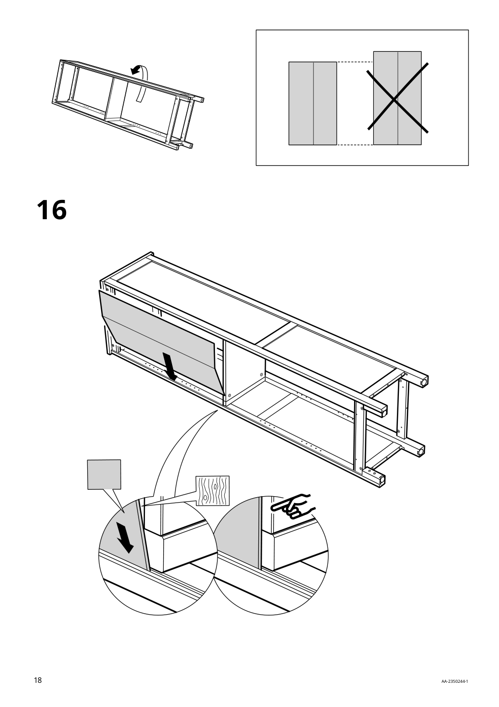 Assembly instructions for IKEA Hemnes bookcase dark gray stained | Page 18 - IKEA HEMNES bookcase 603.817.42