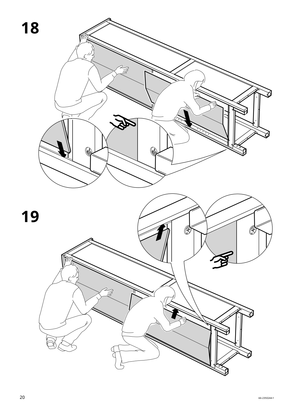 Assembly instructions for IKEA Hemnes bookcase dark gray stained | Page 20 - IKEA HEMNES bookcase 603.817.42