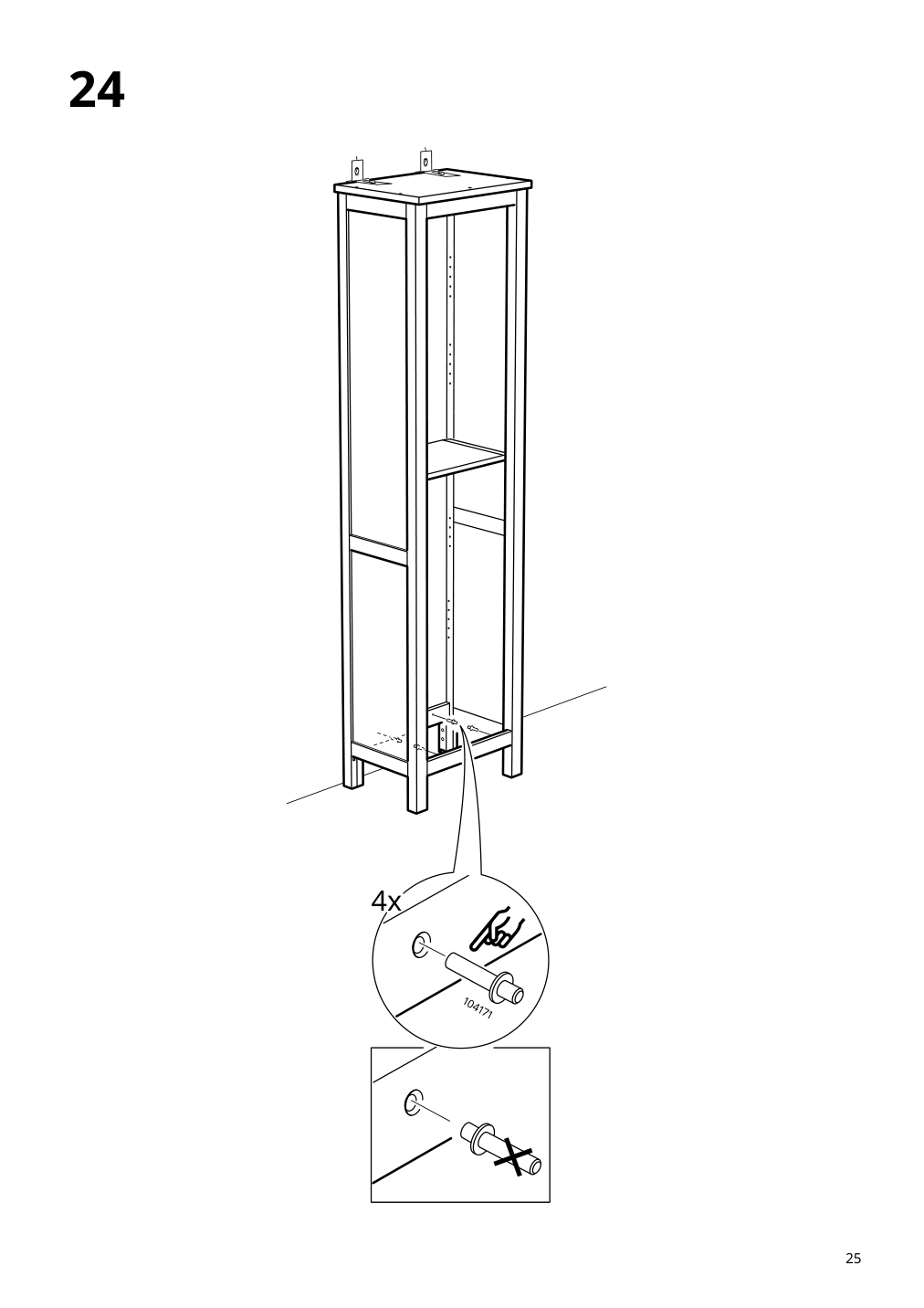 Assembly instructions for IKEA Hemnes bookcase dark gray stained | Page 25 - IKEA HEMNES bookcase 603.817.42