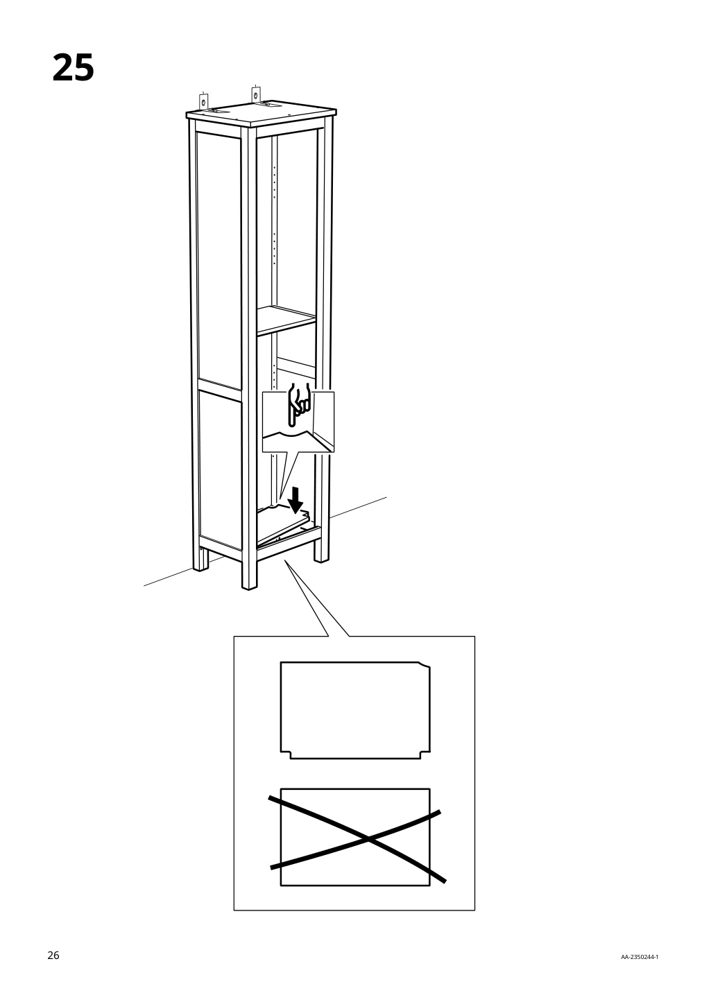 Assembly instructions for IKEA Hemnes bookcase dark gray stained | Page 26 - IKEA HEMNES bookcase 603.817.42