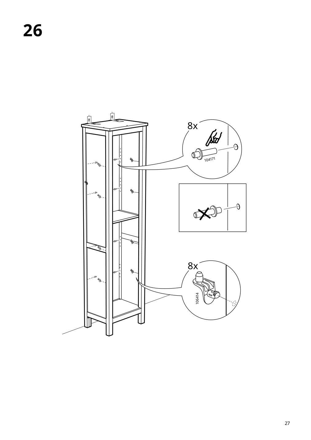 Assembly instructions for IKEA Hemnes bookcase dark gray stained | Page 27 - IKEA HEMNES bookcase 603.817.42