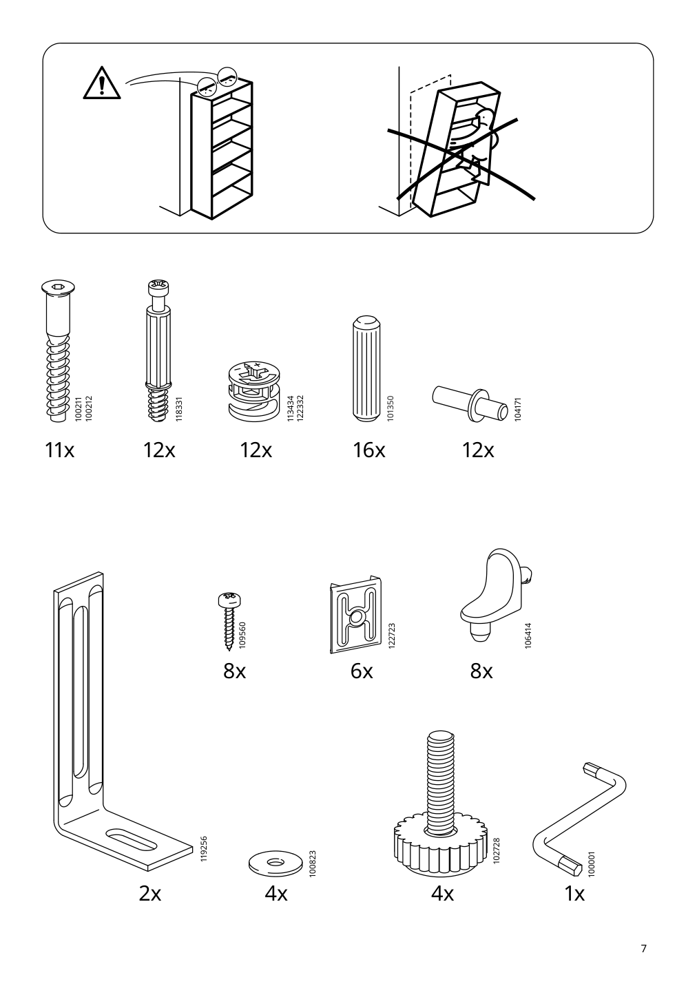 Assembly instructions for IKEA Hemnes bookcase dark gray stained | Page 7 - IKEA HEMNES bookcase 603.817.42