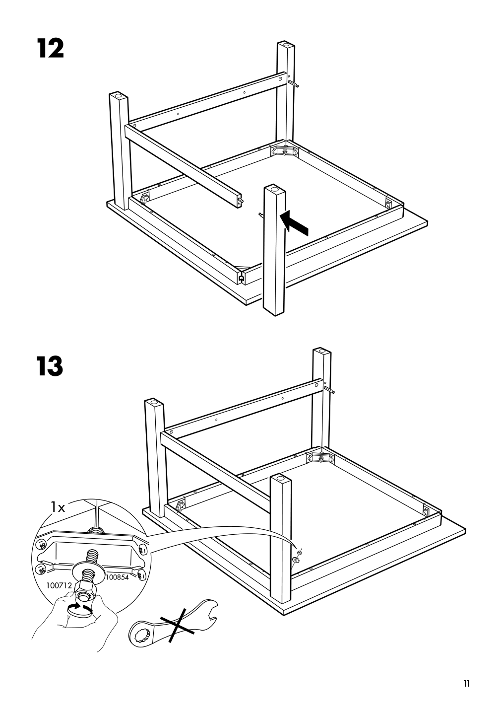 Assembly instructions for IKEA Hemnes coffee table white stain | Page 11 - IKEA HEMNES coffee table 101.762.87