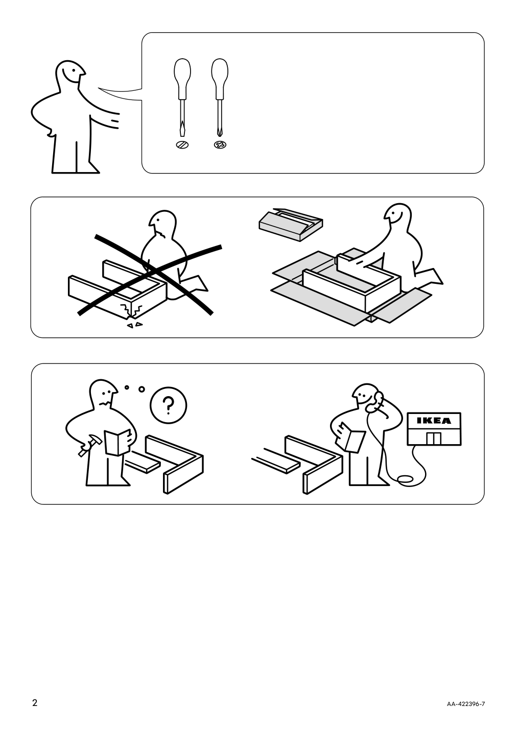 Assembly instructions for IKEA Hemnes coffee table white stain | Page 2 - IKEA HEMNES coffee table 101.762.87