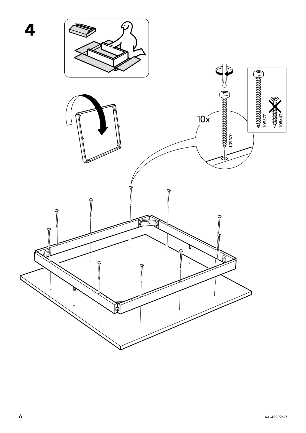 Assembly instructions for IKEA Hemnes coffee table white stain | Page 6 - IKEA HEMNES coffee table 101.762.87