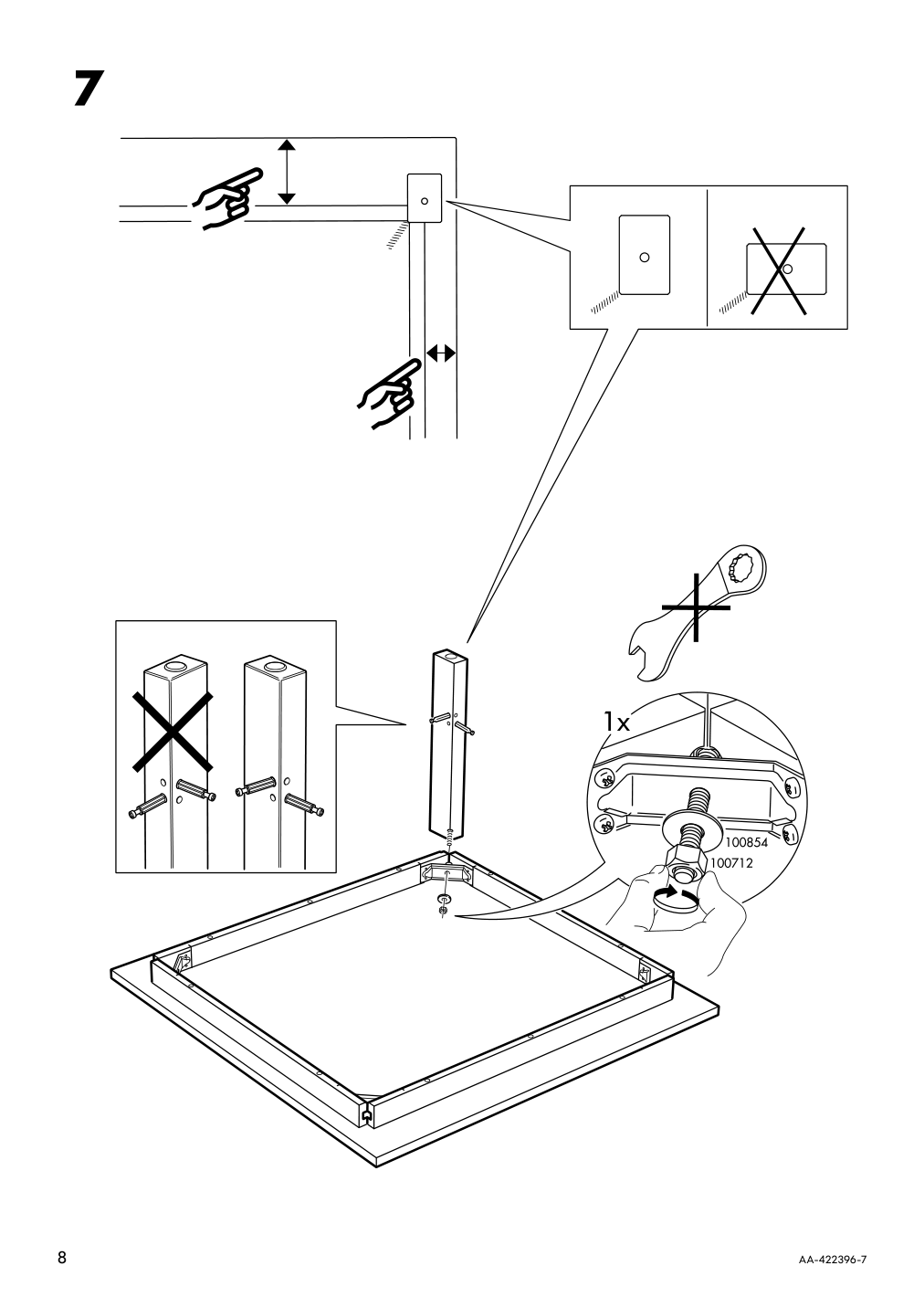 Assembly instructions for IKEA Hemnes coffee table white stain | Page 8 - IKEA HEMNES coffee table 101.762.87