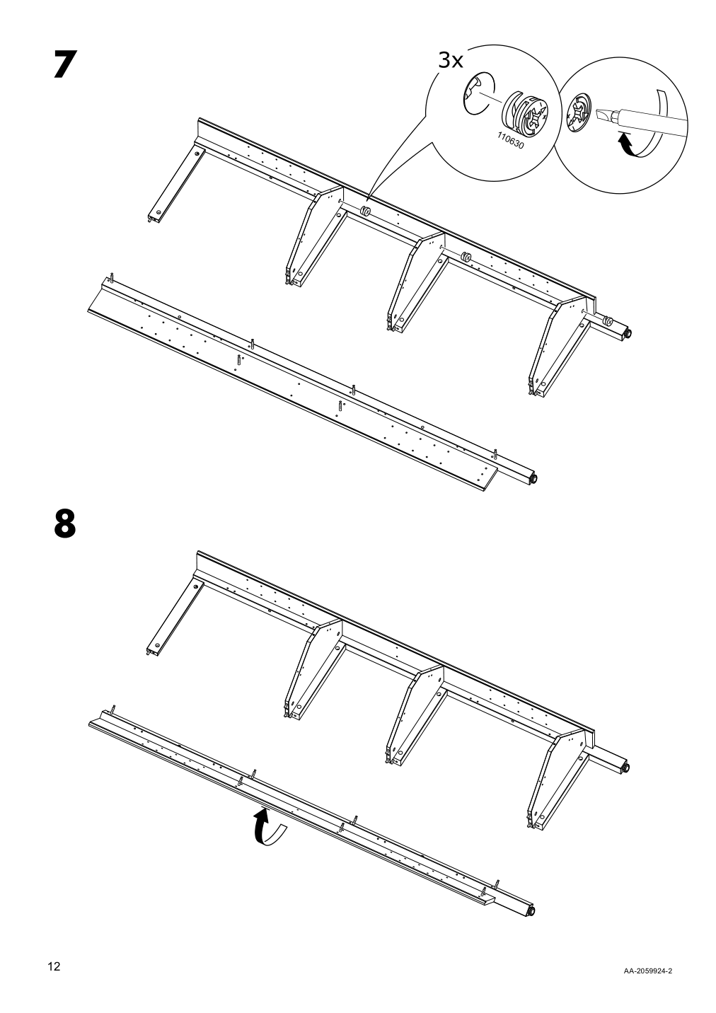 Assembly instructions for IKEA Hemnes corner cabinet white | Page 12 - IKEA HEMNES corner cabinet 604.184.01