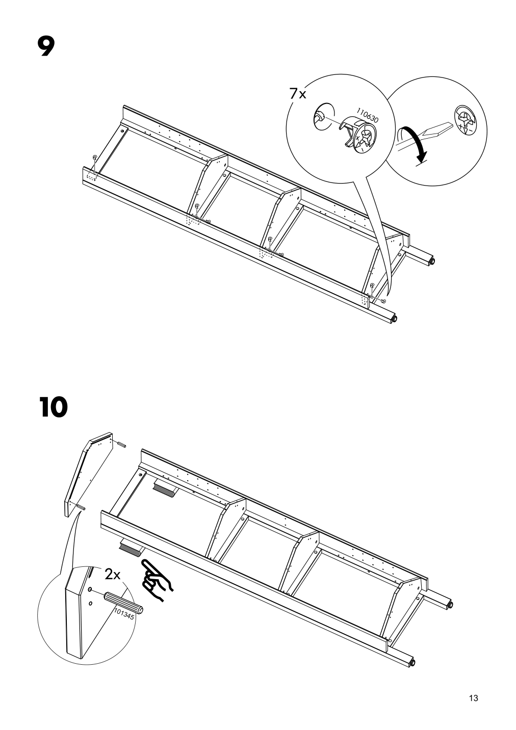 Assembly instructions for IKEA Hemnes corner cabinet white | Page 13 - IKEA HEMNES corner cabinet 604.184.01