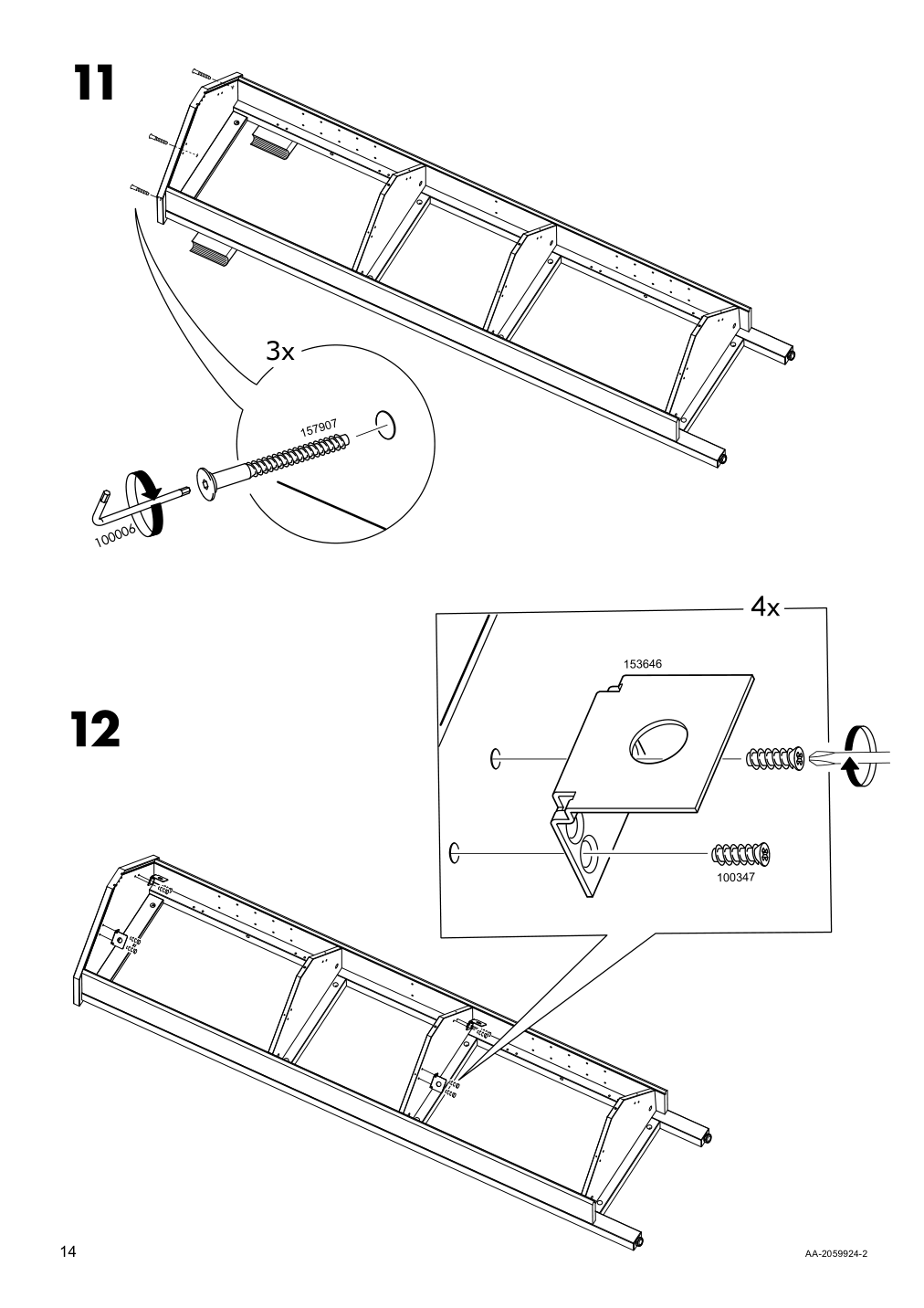 Assembly instructions for IKEA Hemnes corner cabinet white | Page 14 - IKEA HEMNES corner cabinet 604.184.01