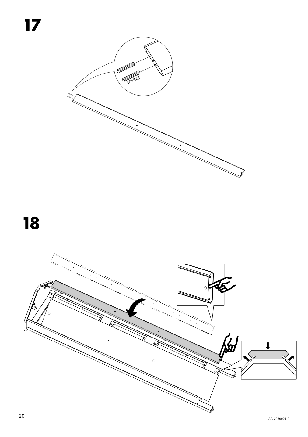 Assembly instructions for IKEA Hemnes corner cabinet white | Page 20 - IKEA HEMNES corner cabinet 604.184.01