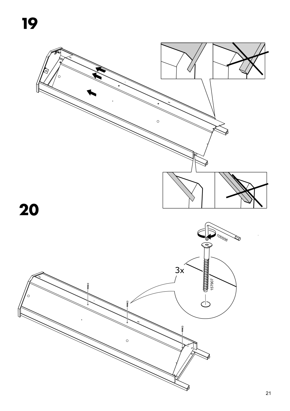 Assembly instructions for IKEA Hemnes corner cabinet white | Page 21 - IKEA HEMNES corner cabinet 604.184.01