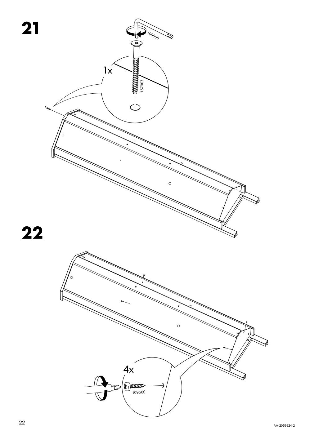 Assembly instructions for IKEA Hemnes corner cabinet white | Page 22 - IKEA HEMNES corner cabinet 604.184.01