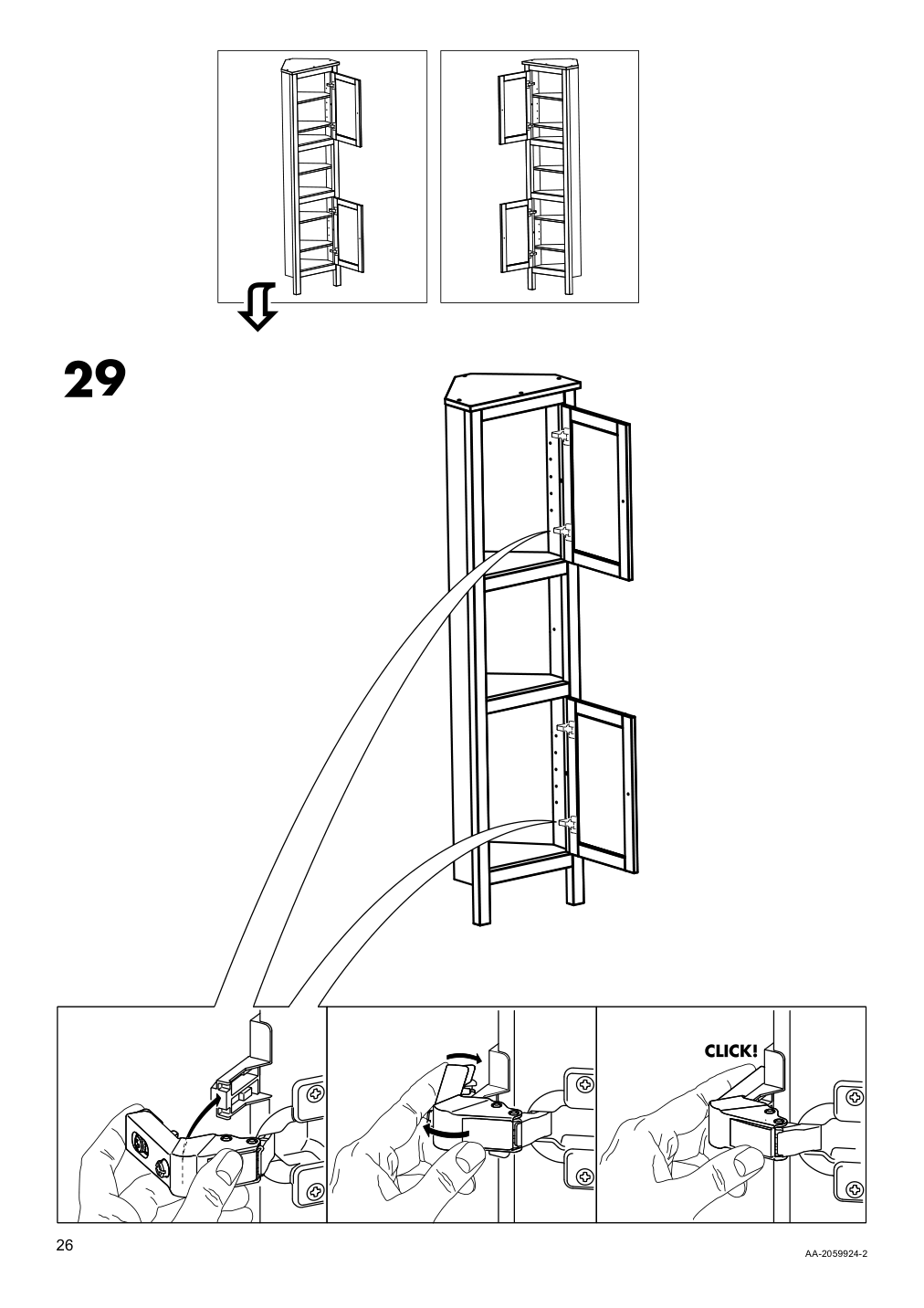 Assembly instructions for IKEA Hemnes corner cabinet white | Page 26 - IKEA HEMNES corner cabinet 604.184.01