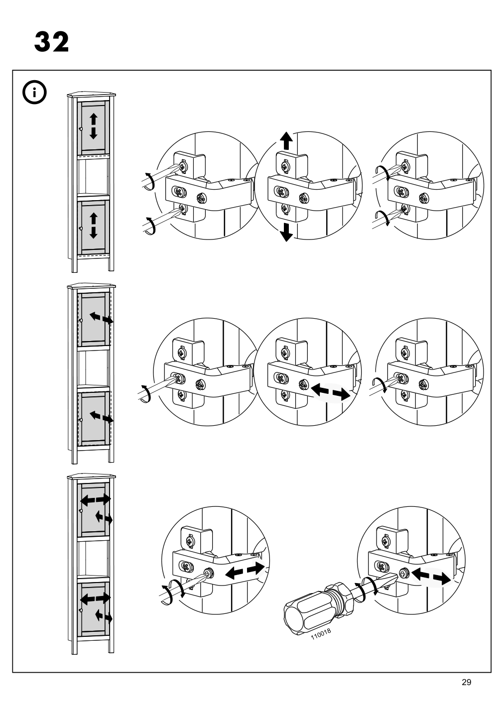 Assembly instructions for IKEA Hemnes corner cabinet white | Page 29 - IKEA HEMNES corner cabinet 604.184.01