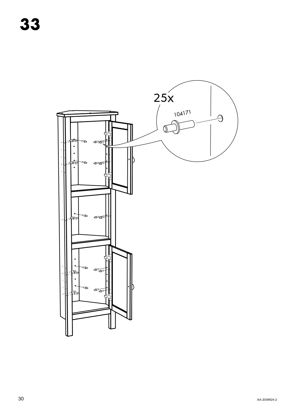 Assembly instructions for IKEA Hemnes corner cabinet white | Page 30 - IKEA HEMNES corner cabinet 604.184.01