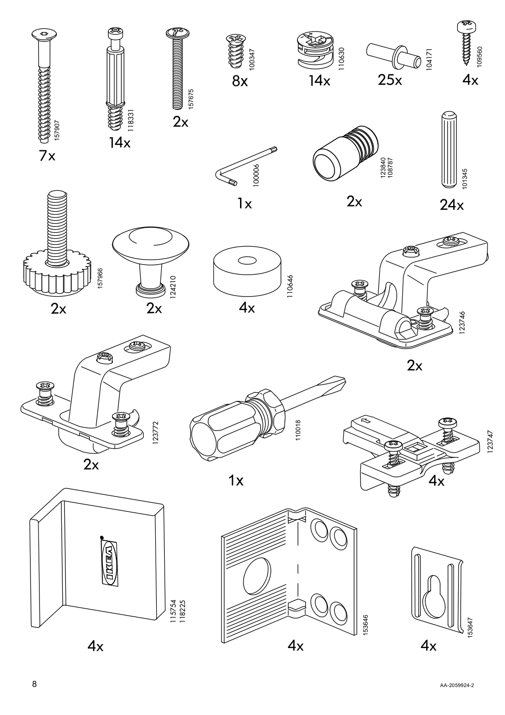 Assembly instructions for IKEA Hemnes corner cabinet white | Page 8 - IKEA HEMNES corner cabinet 604.184.01