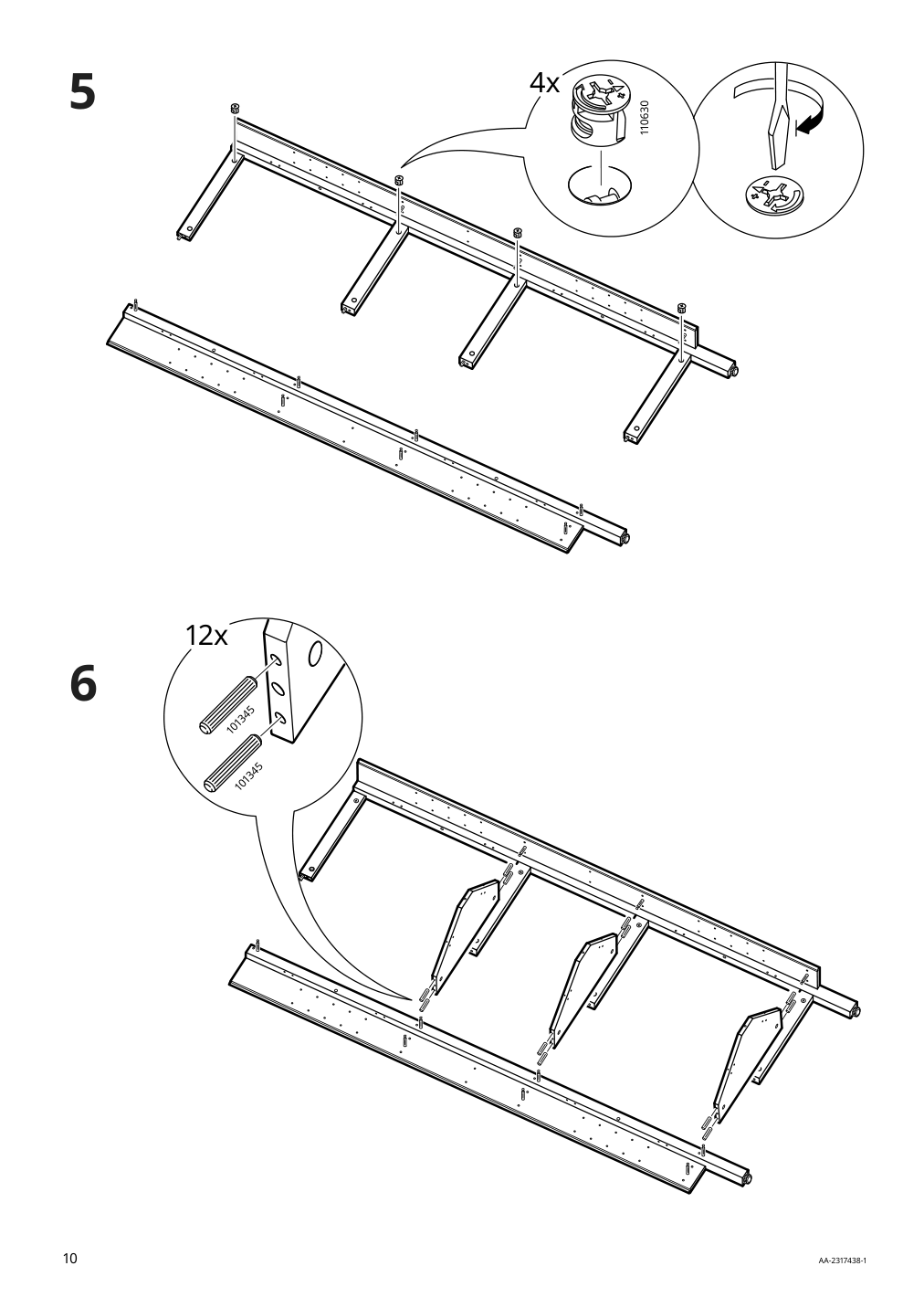 Assembly instructions for IKEA Hemnes corner cabinet white | Page 10 - IKEA HEMNES corner cabinet 604.184.01