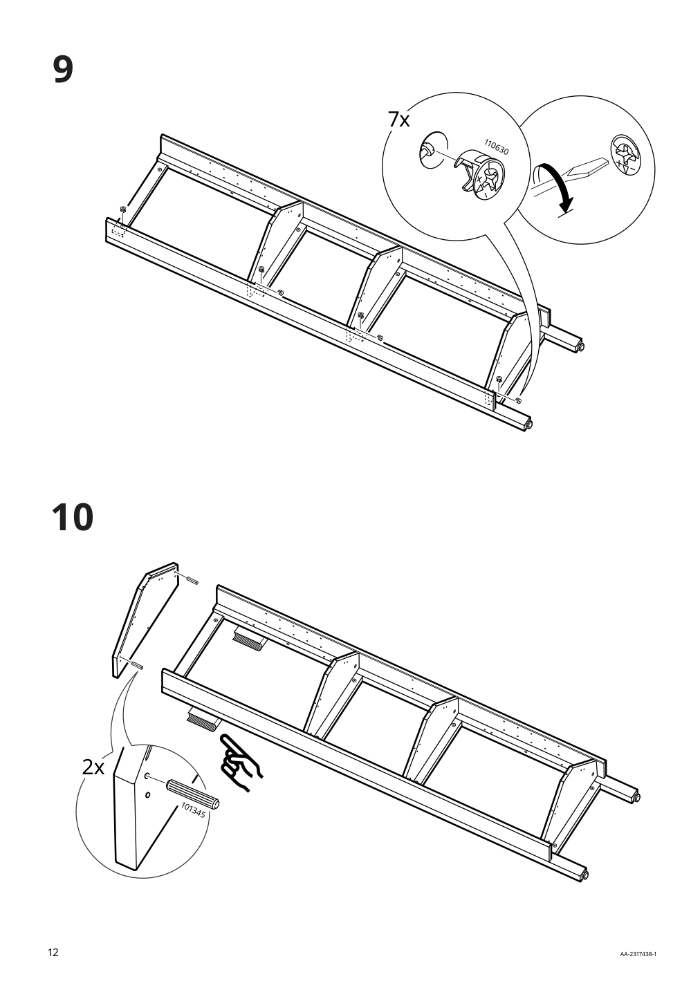 Assembly instructions for IKEA Hemnes corner cabinet white | Page 12 - IKEA HEMNES corner cabinet 604.184.01