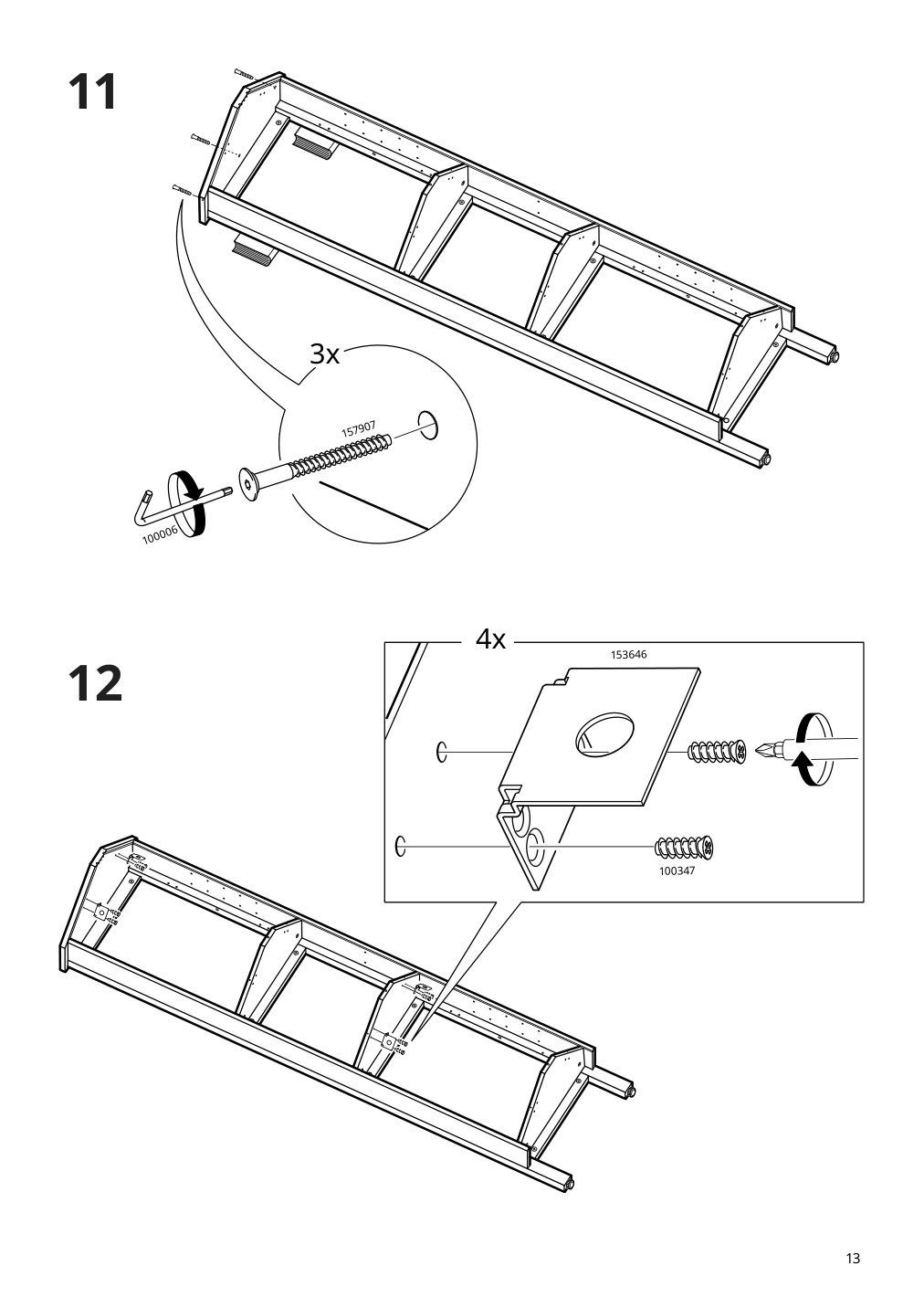 Assembly instructions for IKEA Hemnes corner cabinet white | Page 13 - IKEA HEMNES corner cabinet 604.184.01