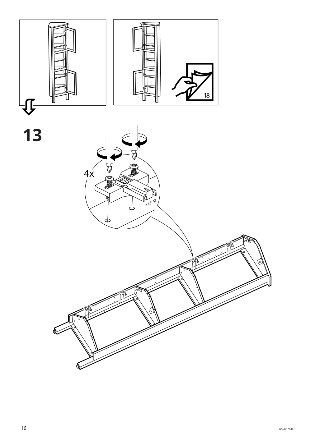 Assembly instructions for IKEA Hemnes corner cabinet white | Page 16 - IKEA HEMNES corner cabinet 604.184.01