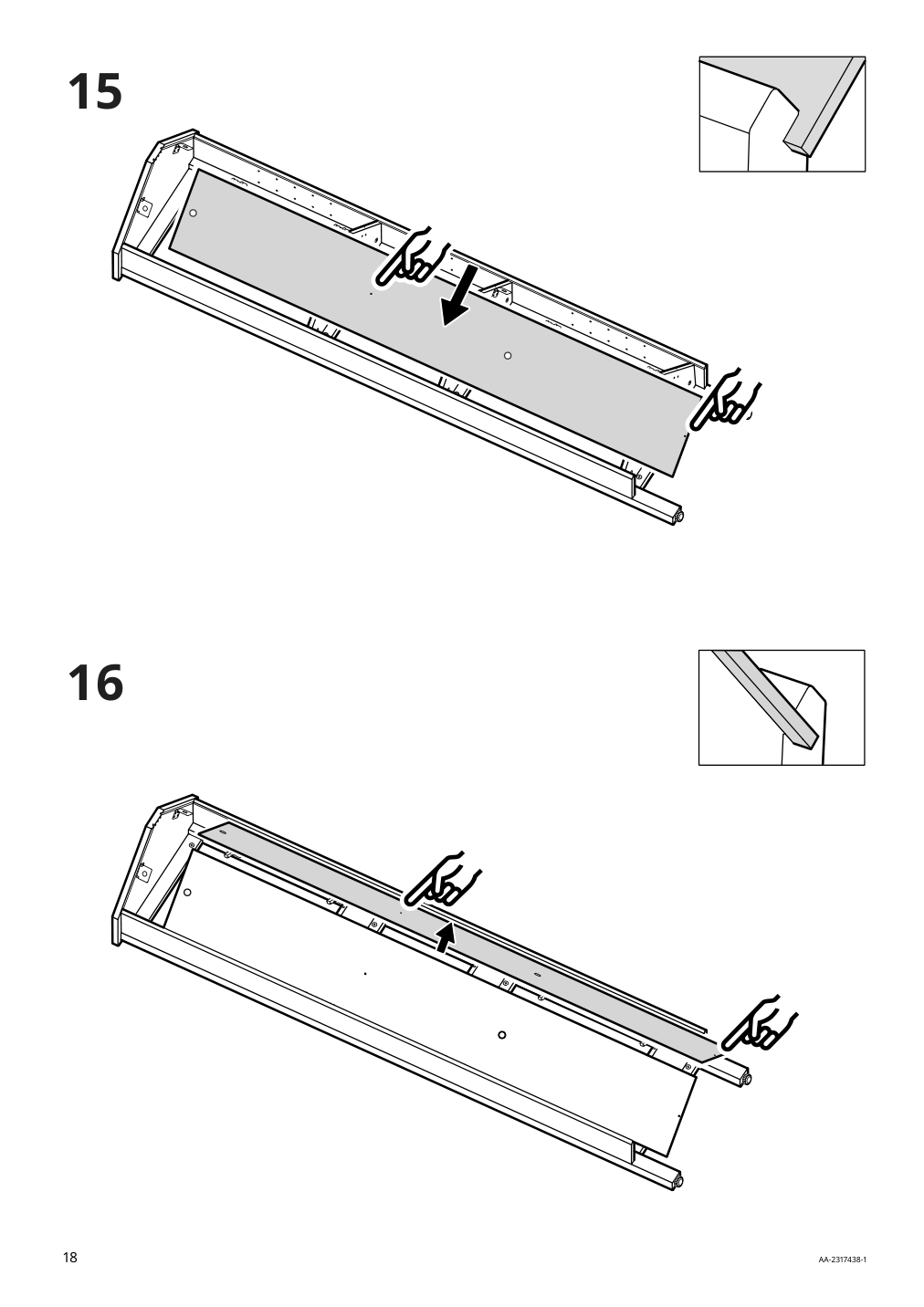 Assembly instructions for IKEA Hemnes corner cabinet white | Page 18 - IKEA HEMNES corner cabinet 604.184.01