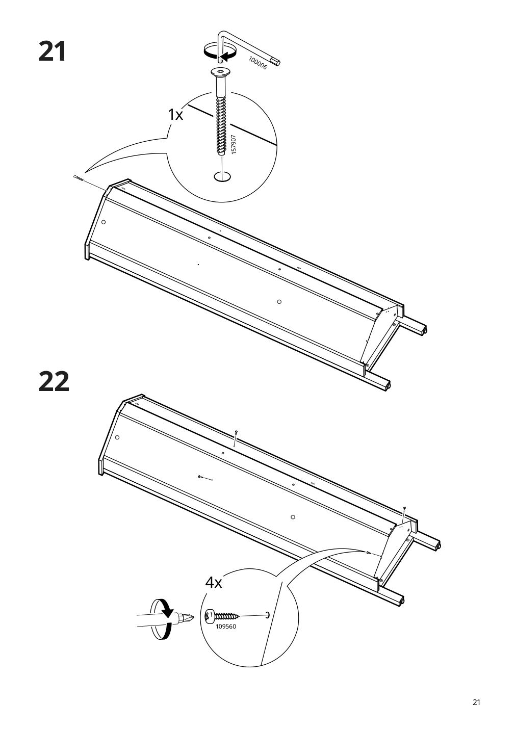 Assembly instructions for IKEA Hemnes corner cabinet white | Page 21 - IKEA HEMNES corner cabinet 604.184.01