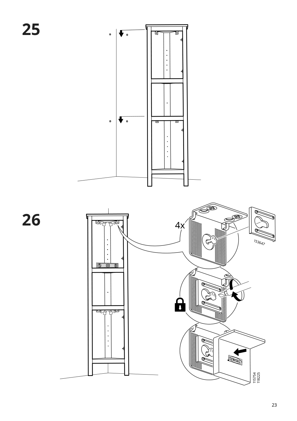 Assembly instructions for IKEA Hemnes corner cabinet white | Page 23 - IKEA HEMNES corner cabinet 604.184.01