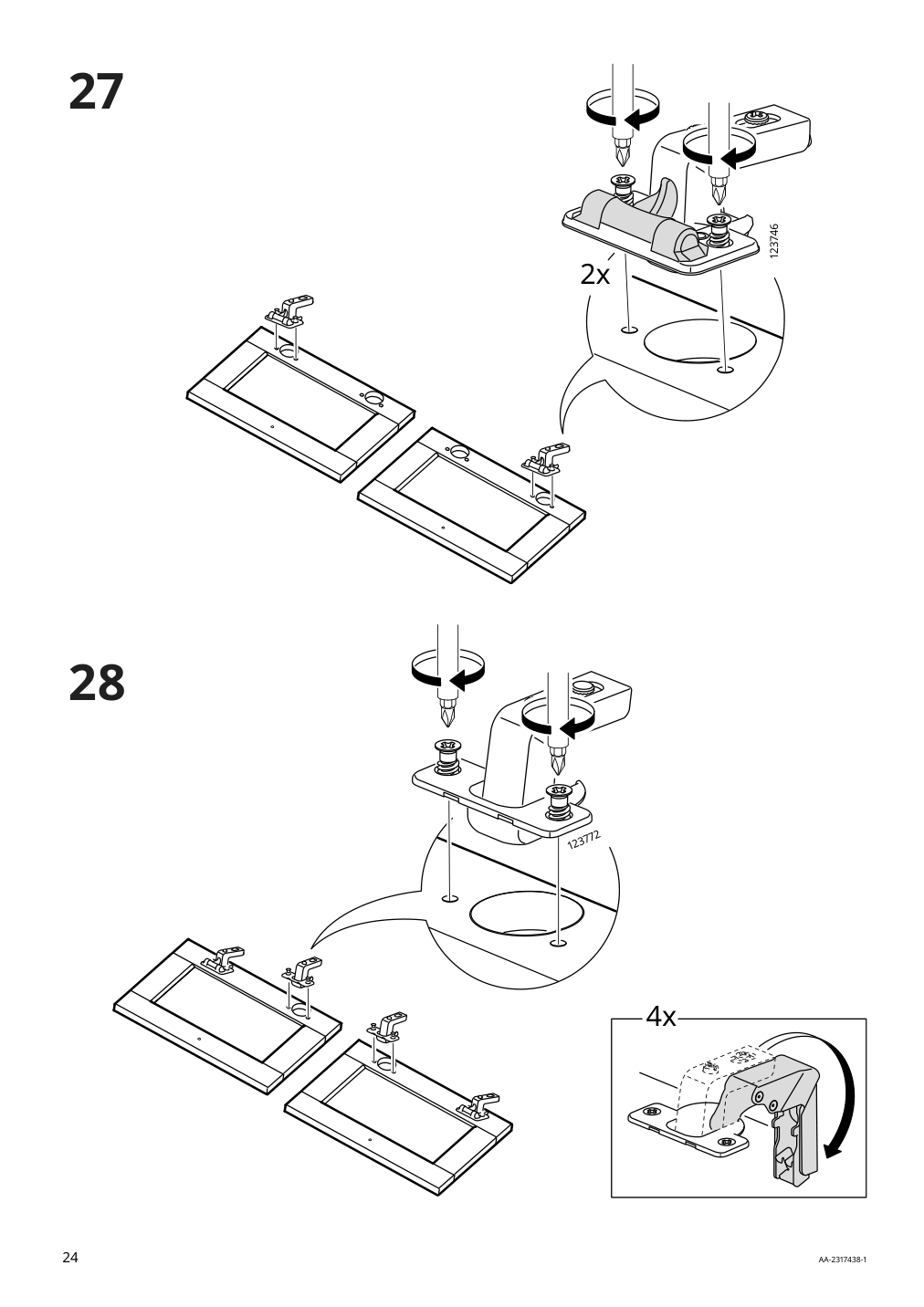 Assembly instructions for IKEA Hemnes corner cabinet white | Page 24 - IKEA HEMNES corner cabinet 604.184.01