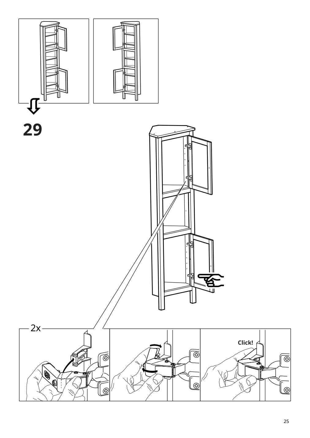 Assembly instructions for IKEA Hemnes corner cabinet white | Page 25 - IKEA HEMNES corner cabinet 604.184.01