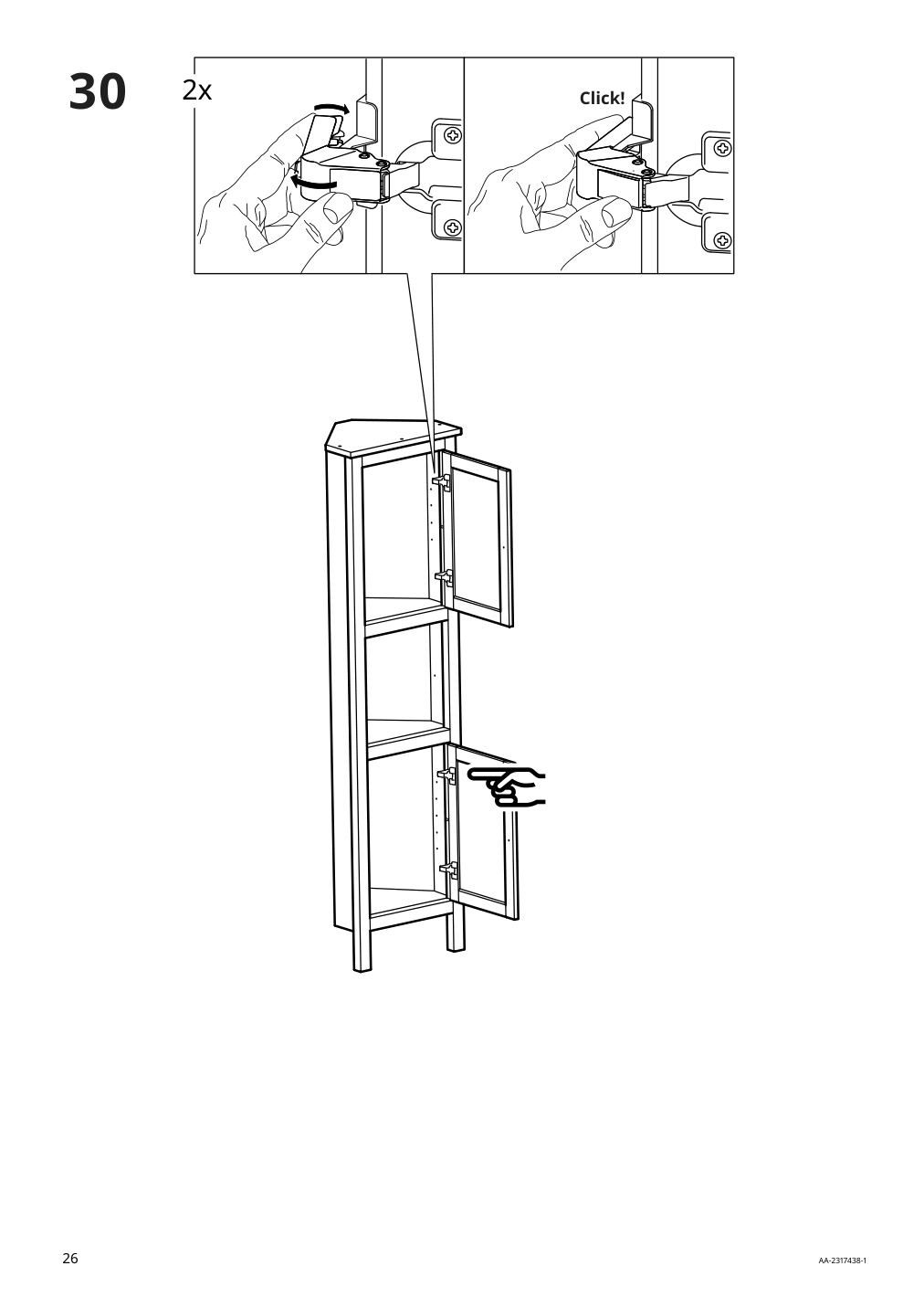 Assembly instructions for IKEA Hemnes corner cabinet white | Page 26 - IKEA HEMNES corner cabinet 604.184.01