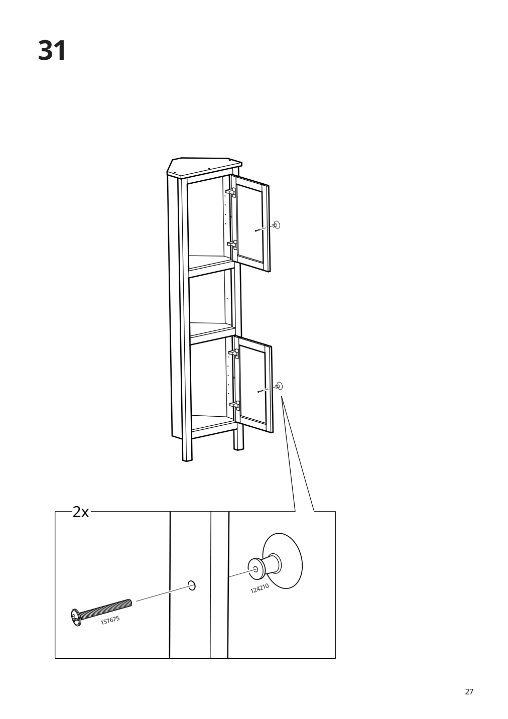 Assembly instructions for IKEA Hemnes corner cabinet white | Page 27 - IKEA HEMNES corner cabinet 604.184.01