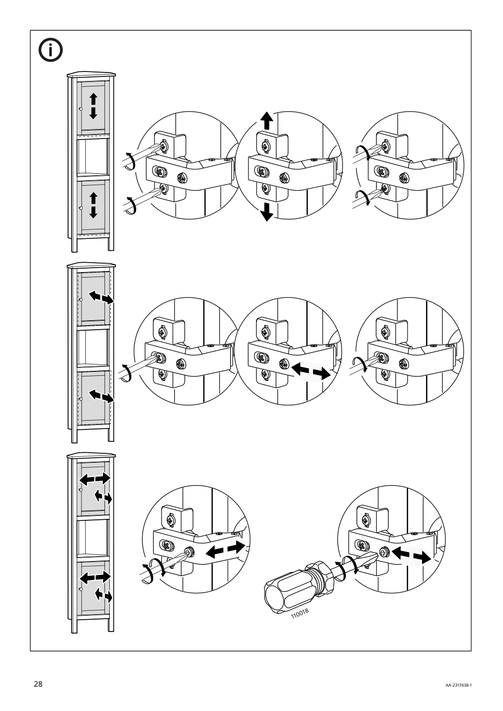 Assembly instructions for IKEA Hemnes corner cabinet white | Page 28 - IKEA HEMNES corner cabinet 604.184.01