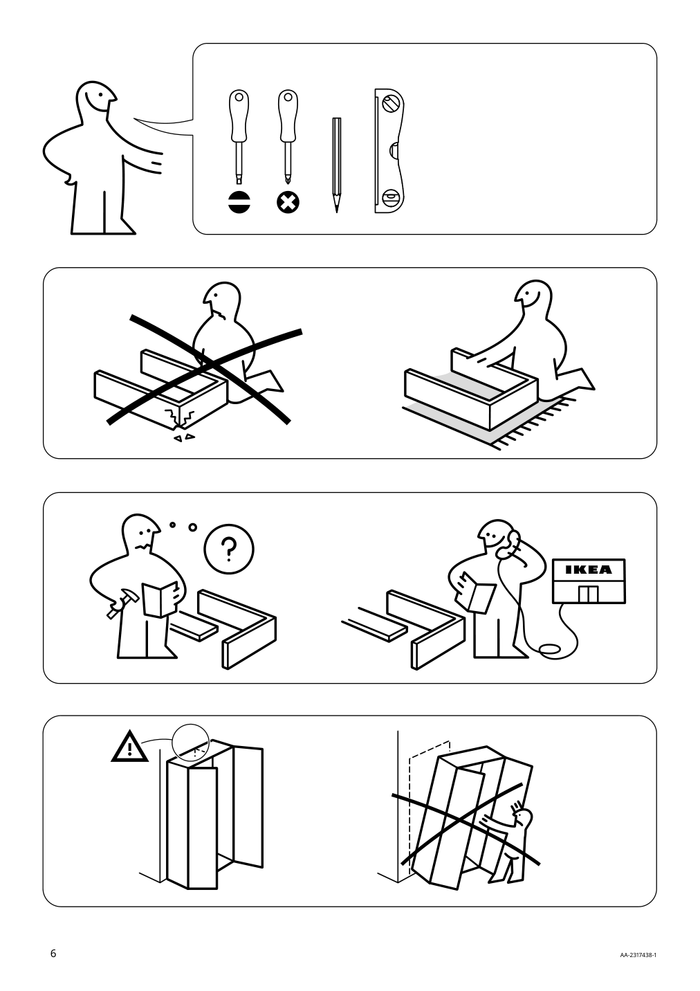 Assembly instructions for IKEA Hemnes corner cabinet white | Page 6 - IKEA HEMNES corner cabinet 604.184.01