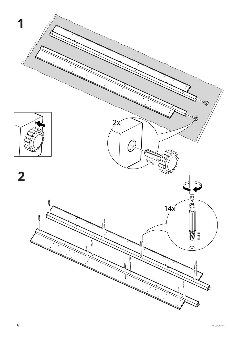 Assembly instructions for IKEA Hemnes corner cabinet white | Page 8 - IKEA HEMNES corner cabinet 604.184.01