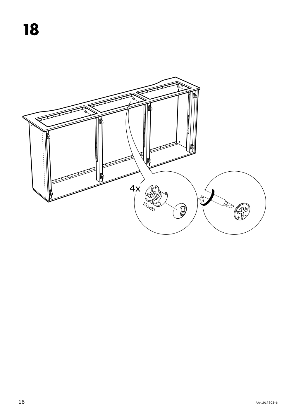 Assembly instructions for IKEA Hemnes daybed frame with 3 drawers white | Page 16 - IKEA HEMNES daybed with 3 drawers/2 mattresses 095.215.00