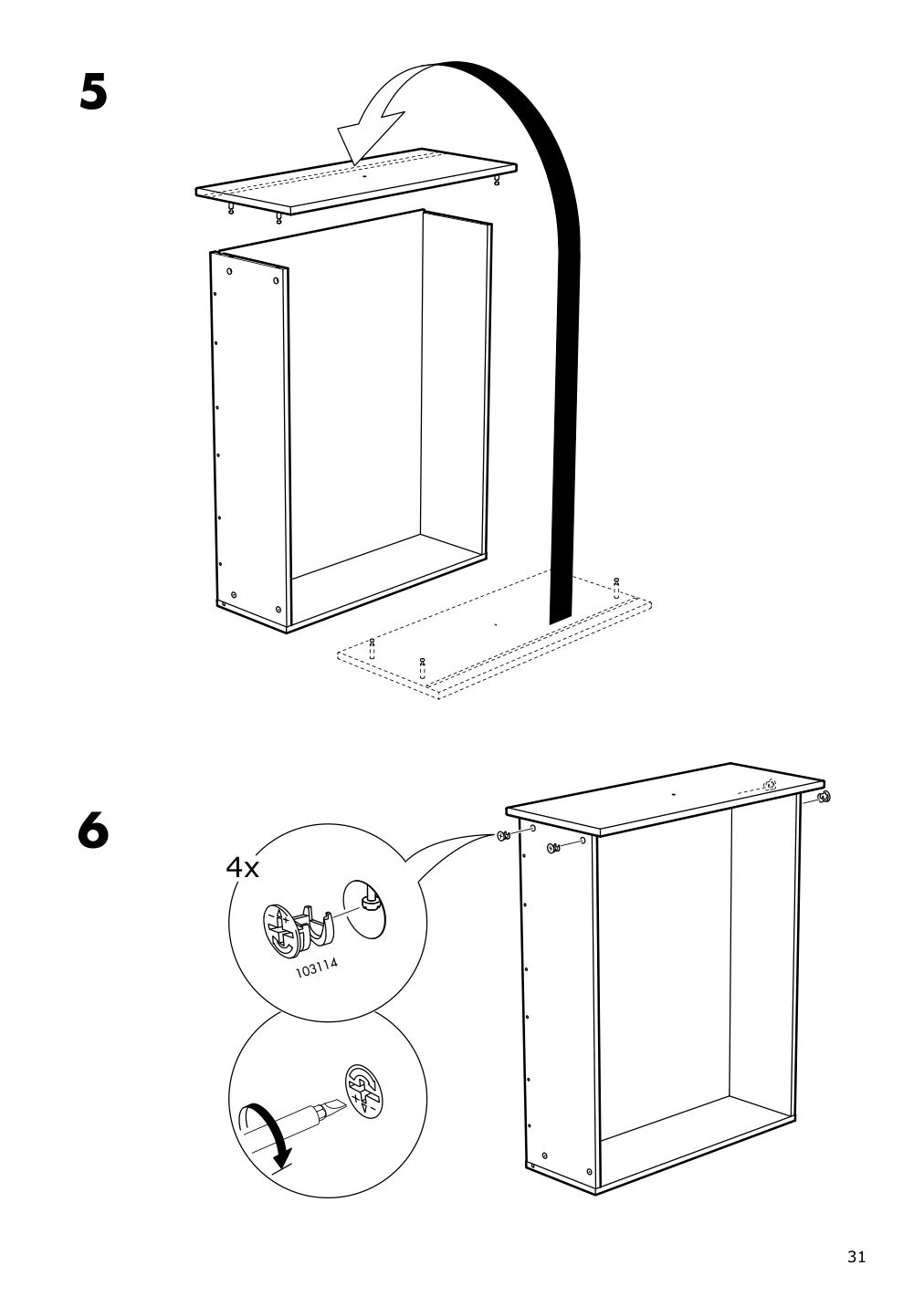 Assembly instructions for IKEA Hemnes daybed frame with 3 drawers white | Page 31 - IKEA HEMNES daybed with 3 drawers/2 mattresses 794.281.17