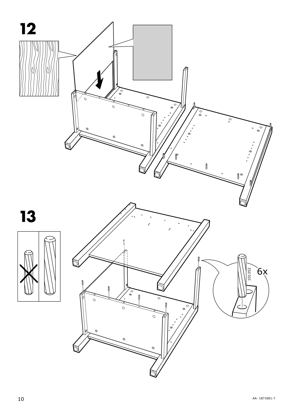 Assembly instructions for IKEA Hemnes desk black brown | Page 10 - IKEA HEMNES desk 403.397.92