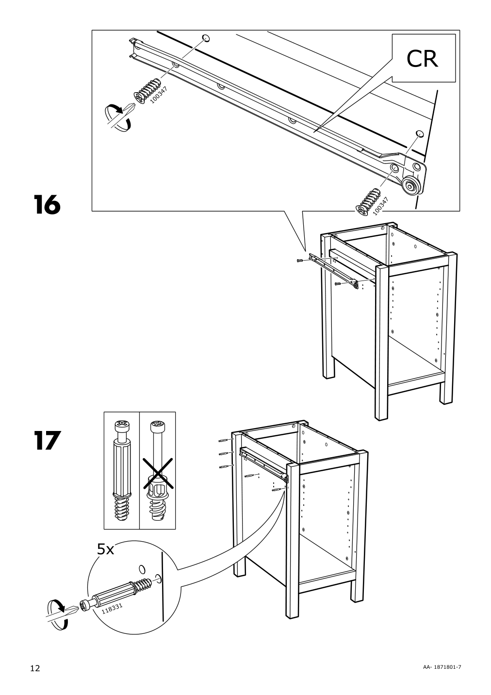 Assembly instructions for IKEA Hemnes desk black brown | Page 12 - IKEA HEMNES desk 403.397.92