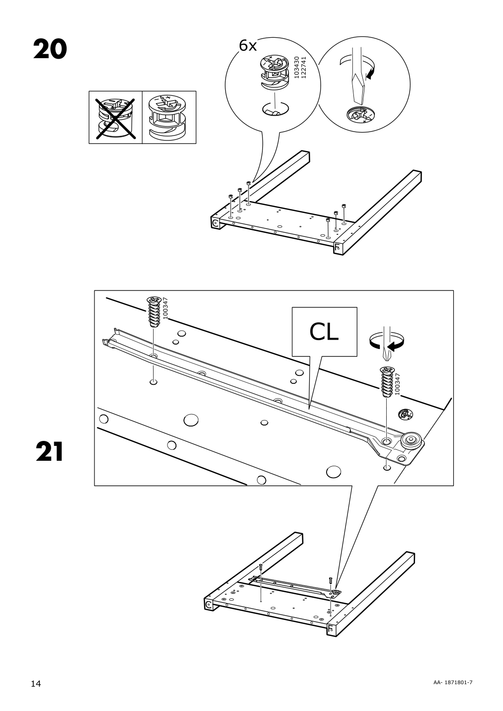 Assembly instructions for IKEA Hemnes desk black brown | Page 14 - IKEA HEMNES desk 403.397.92