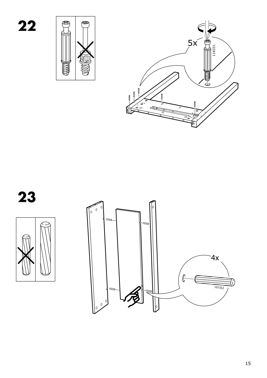 Assembly instructions for IKEA Hemnes desk black brown | Page 15 - IKEA HEMNES desk 403.397.92