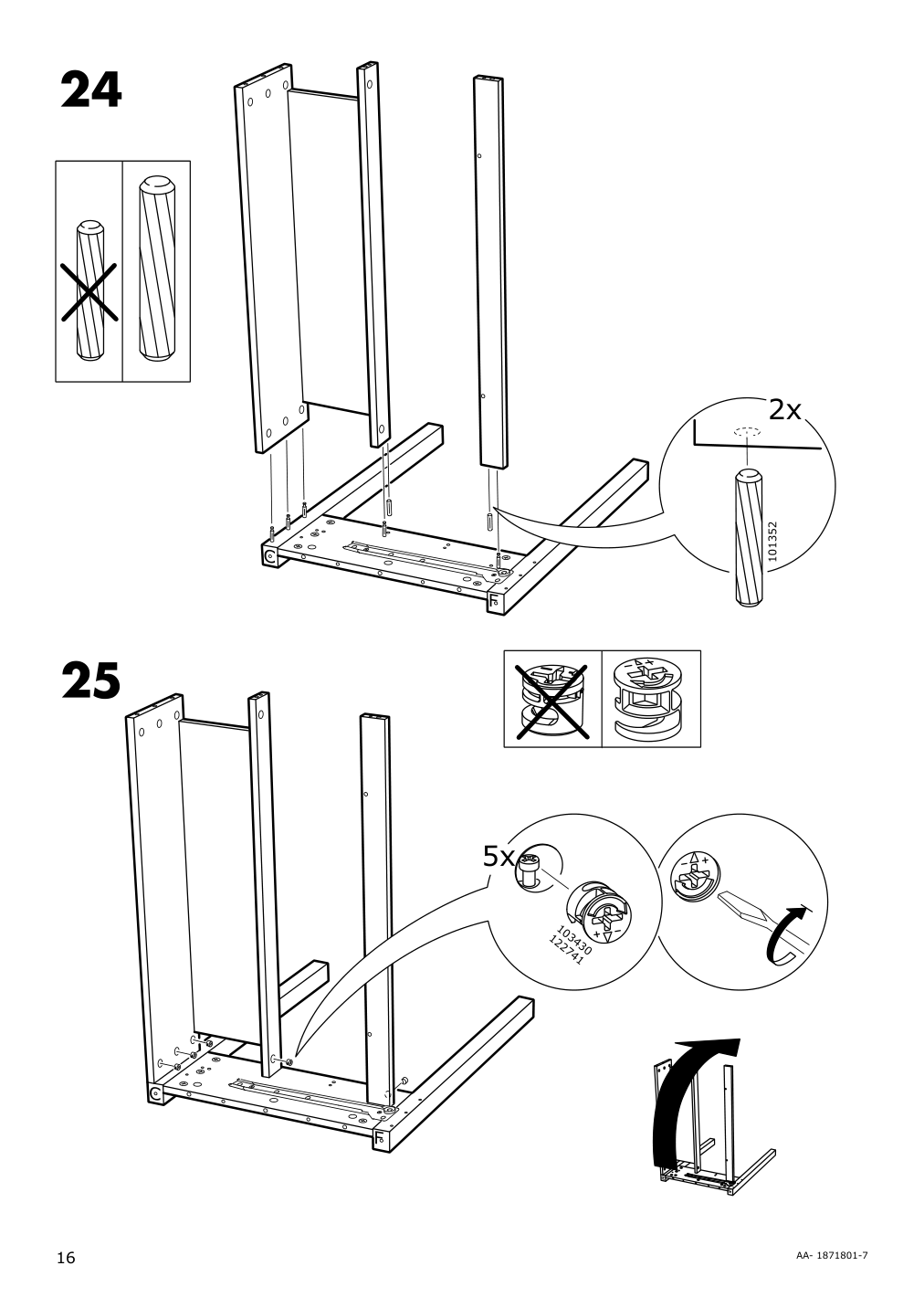 Assembly instructions for IKEA Hemnes desk black brown | Page 16 - IKEA HEMNES desk 403.397.92