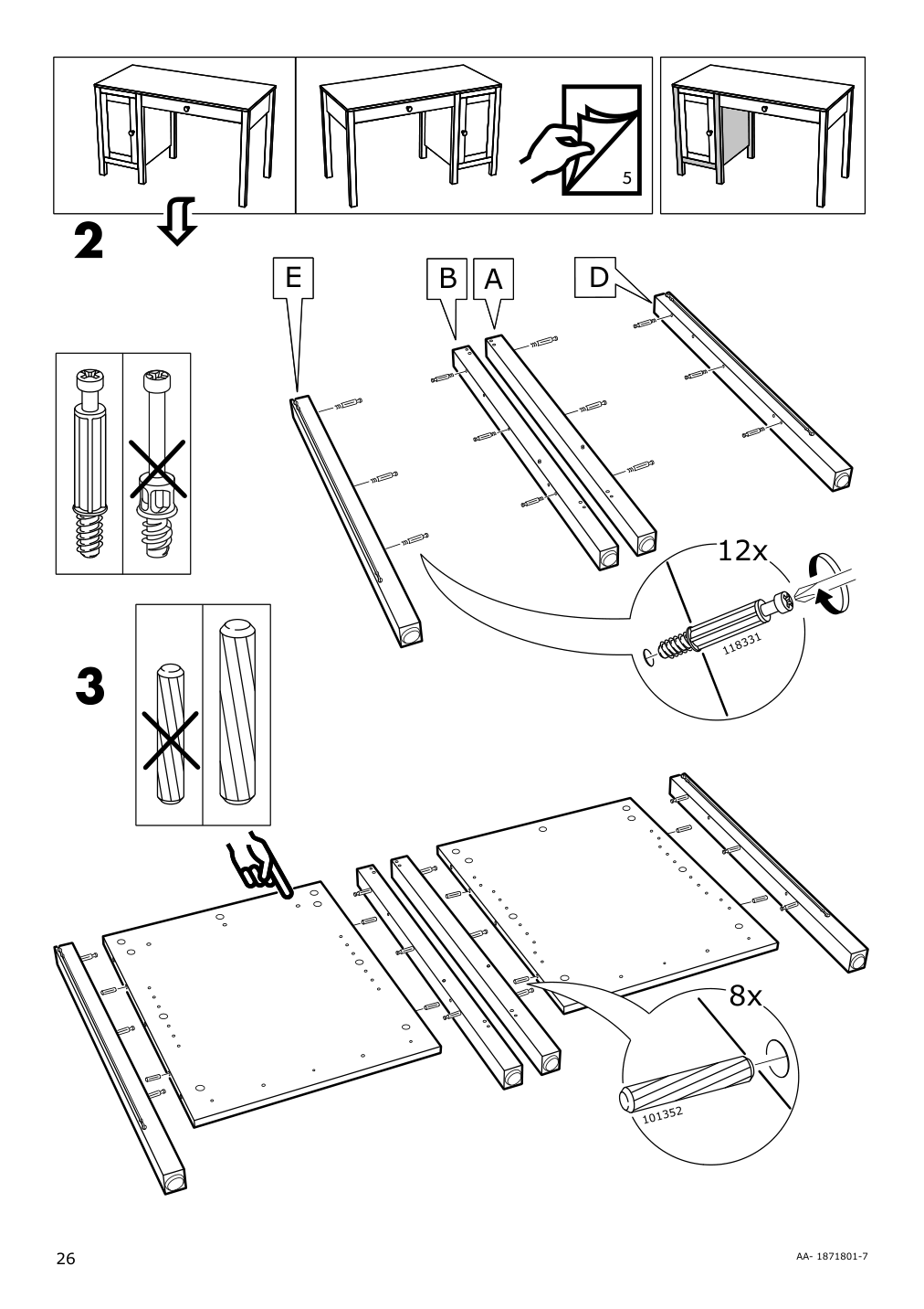 Assembly instructions for IKEA Hemnes desk black brown | Page 26 - IKEA HEMNES desk 403.397.92