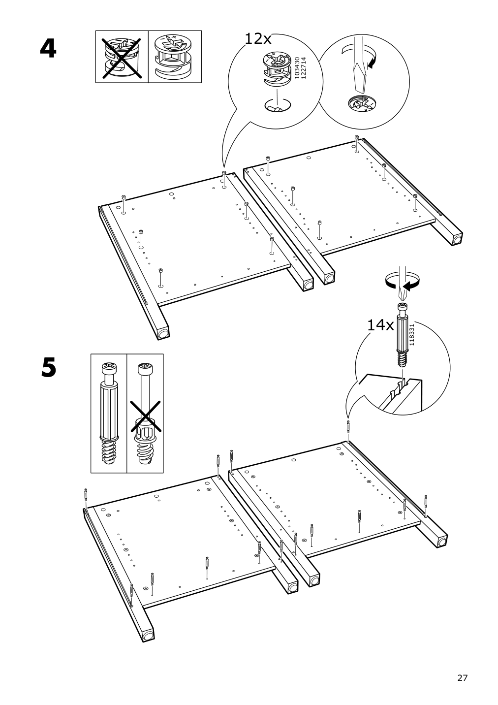 Assembly instructions for IKEA Hemnes desk black brown | Page 27 - IKEA HEMNES desk 403.397.92